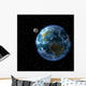 The Earth and the Moon from Space Wall Mural