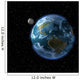 The Earth and the Moon from Space Wall Mural