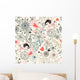 Graphic Floral Texture with Wall Decal