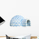 Igloo Isolated on White Background Wall Decal