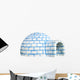 Igloo Isolated on White Background Wall Decal