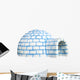 Igloo Isolated on White Background Wall Decal