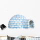 Igloo Isolated on White Background Wall Decal