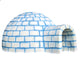 Igloo Isolated on White Background Wall Decal