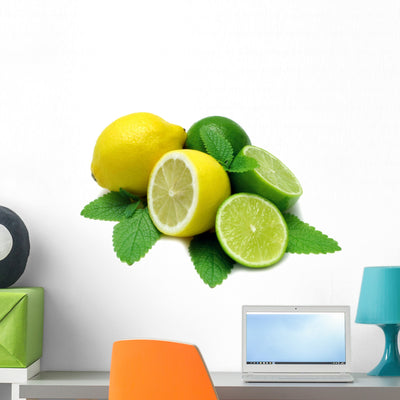 Lemons and Limes Wall Decal shown on a wall