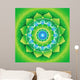 Bright Green Mandlala of Anahata Chakra Vector Wall Mural