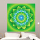Bright Green Mandlala of Anahata Chakra Vector Wall Mural