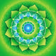 Bright Green Mandlala of Anahata Chakra Vector Wall Mural