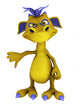 Cute cartoon monster doing a thumbs down. Wall Decal