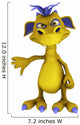 Cute Cartoon Monster Doing Wall Decal