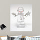 Ice Cube Snowman Close-up Wall Decal
