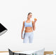 Fitness woman with apple Wall Decal