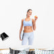 Fitness woman with apple Wall Decal