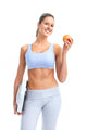 Fitness woman with apple Wall Decal