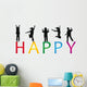 Kids Silhouettes Wall Mural
