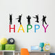 Kids Silhouettes Wall Mural