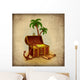 Drawing of pirate's treasure Wall Decal