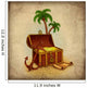 Drawing of pirate's treasure Wall Decal