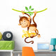 Monkey on liana Wall Decal