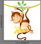 Monkey on liana Wall Decal