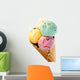 Waffle Basket with Ice-cream Wall Decal