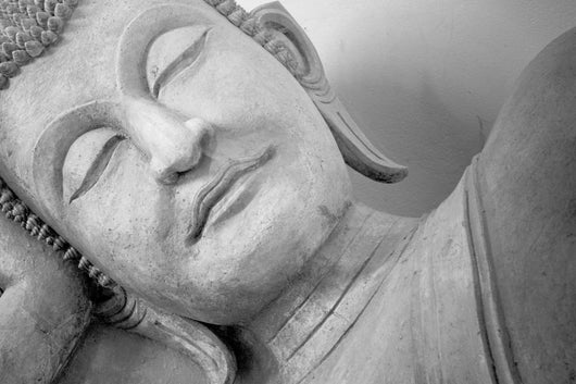 Face Budda Statue Black