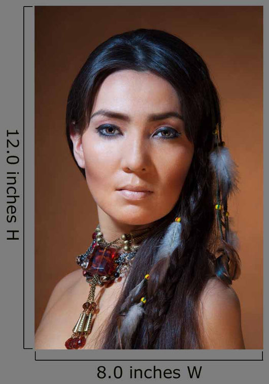 Portrait of American Indian Woman Wall Mural