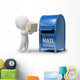 3D Small People Mailing Wall Decal
