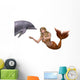 Mermaid Greets Dolphin Wall Decal