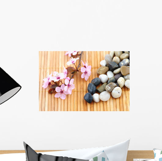 Zen Stones and Flower Wall Decal