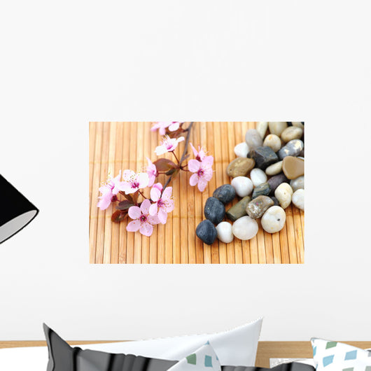 Zen Stones and Flower Wall Decal