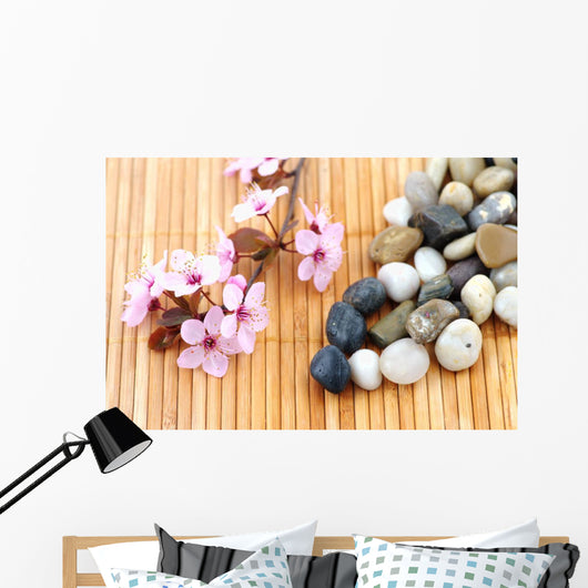 Zen Stones and Flower Wall Decal