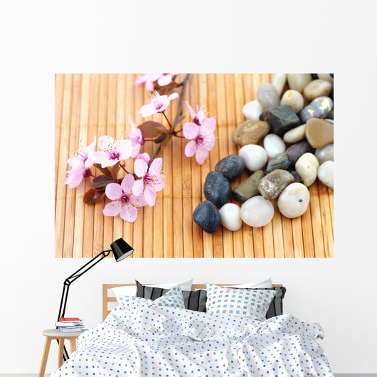 Zen Stones and Flower Wall Decal