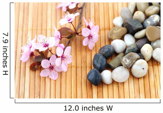 Zen Stones and Flower Wall Decal