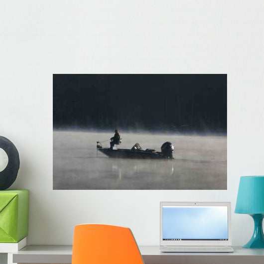 Fishing Morning Mist Wall Decal