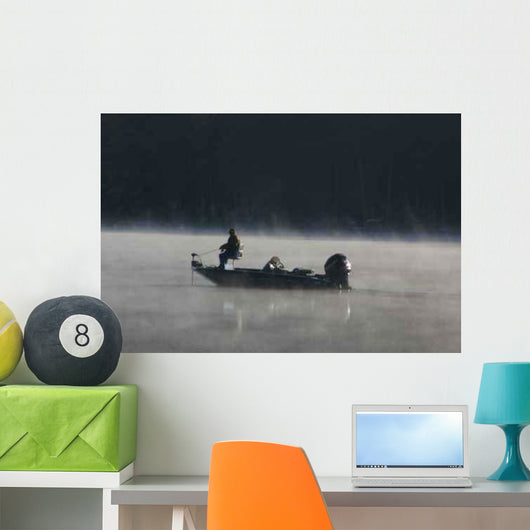 Fishing Morning Mist Wall Decal