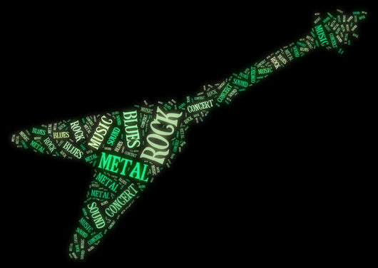Tagcloud Guitar Silhouette Music