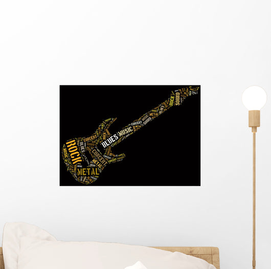 Tagcloud Guitar Silhouette Music