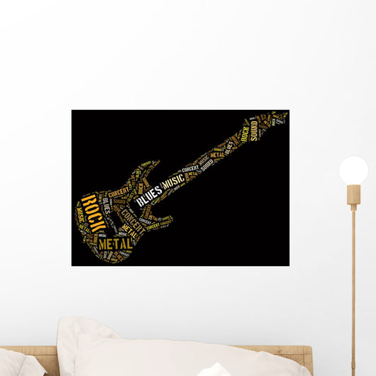 Tagcloud Guitar Silhouette Music