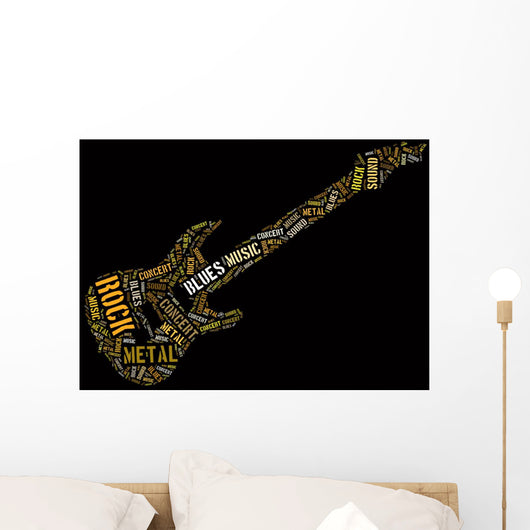Tagcloud Guitar Silhouette Music