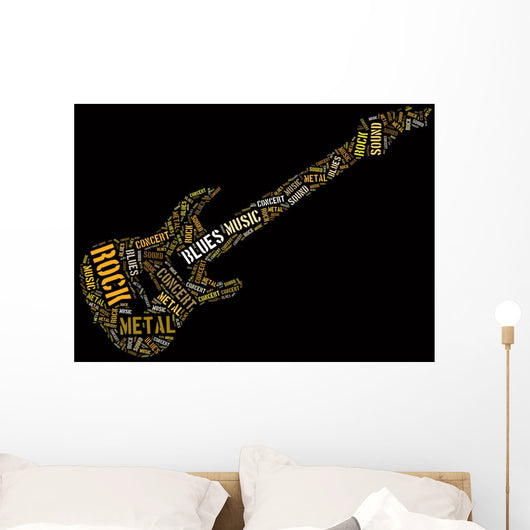 Tagcloud Guitar Silhouette Music