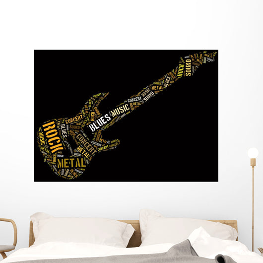 Tagcloud Guitar Silhouette Music