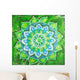 Green Painted Picture With Circle Pattern Wall Mural