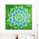 Green Painted Picture With Circle Pattern Wall Mural