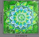 Green Painted Picture With Circle Pattern Wall Mural