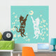 Playing Cats Wall Mural