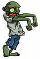Cartoon zombie Wall Decal