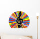 Rainbow Splash G-Clef Wall Decal