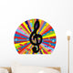 Rainbow Splash G-Clef Wall Decal
