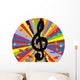Rainbow Splash G-Clef Wall Decal
